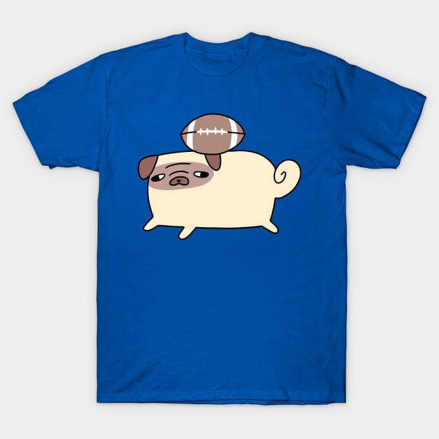 Football Pug T-Shirt by saradaboru